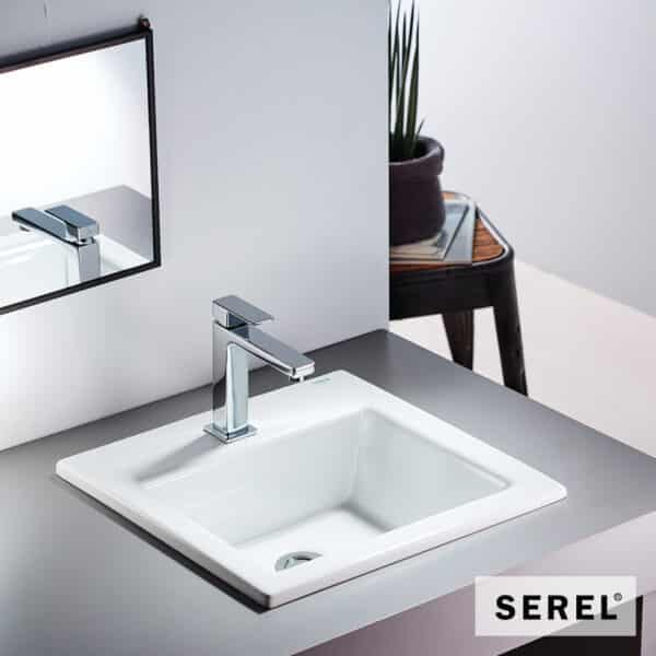 Νιπτηρας 42x42 (1 Οπή) Serel White - Image 1