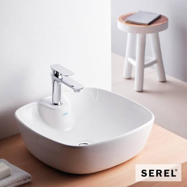 Νιπτηρας 46x46 Serel White - Image 1