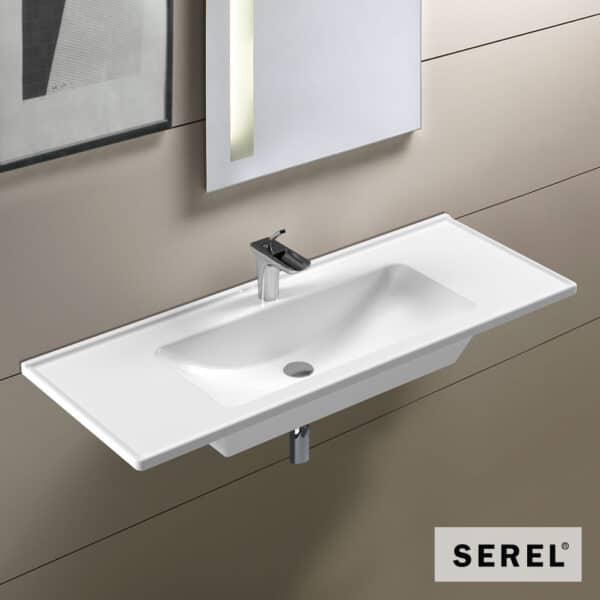 Νιπτηρας Slim 100x46 (1 Οπή) Serel White - Image 1