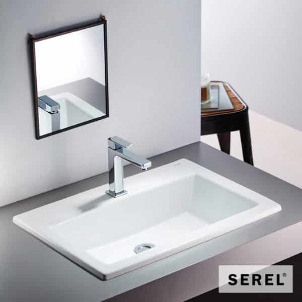 Νιπτηρας 60x42 (1 Οπή) Serel White - Image 1