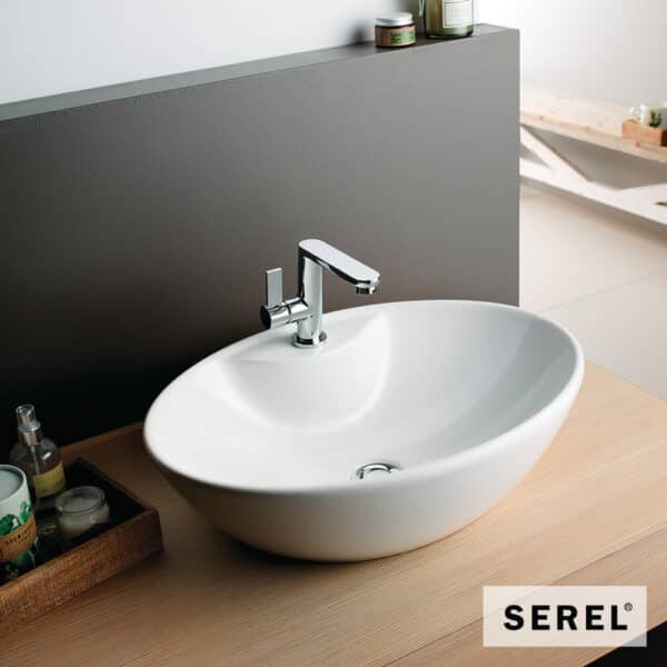 Νιπτηρας 55x41 (1 Οπή) Serel White - Image 1