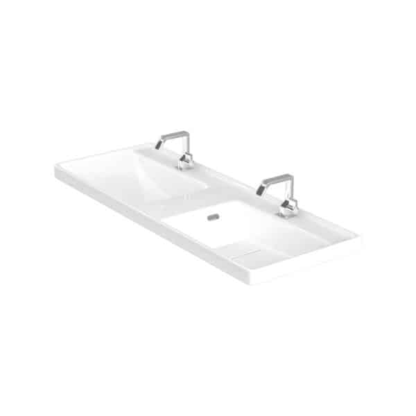 Νιπτήρας αναρτώμενος διπλός QUATTRO 8120 KARAG 120x45x19cm - Image 1