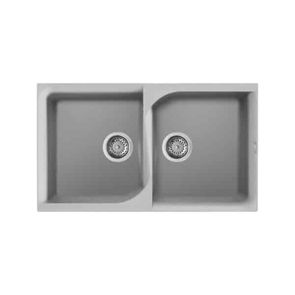 Νεροχύτης κουζίνας EGO 450 Aluminium 79 ELLECI 86x50cm - Image 1