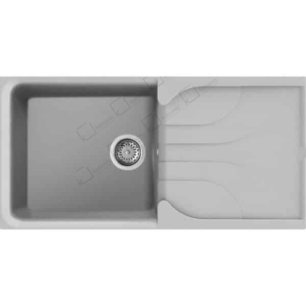 Νεροχύτης κουζίνας EGO 480 Aluminium 79 ELLECI 100x50cm - Image 1