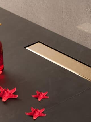 Σιφόνι δαπέδου από χρυσό 24Κ Confluo FRAMELESS KARAG 85cm