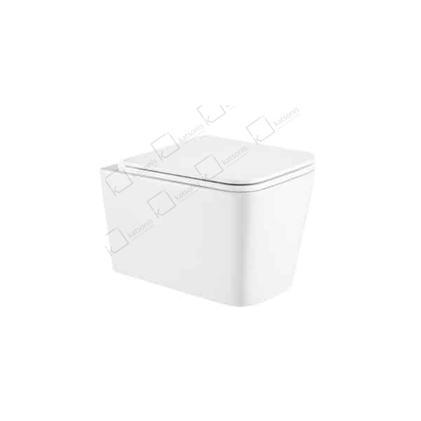 Λεκάνη αναρτώμενη rimless με κάλυμμα LT 057E KARAG - Image 1