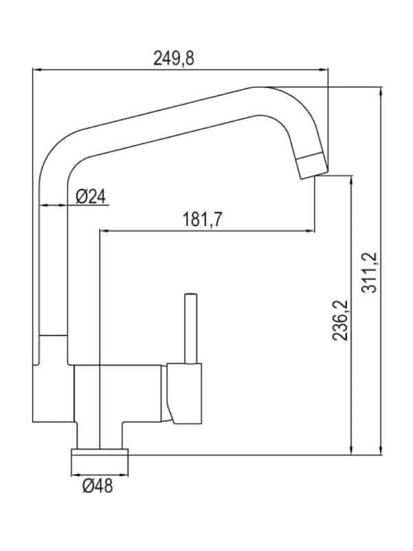 Μπαταρία Κουζίνας AQG Χρωμίου (05TIL550CR)