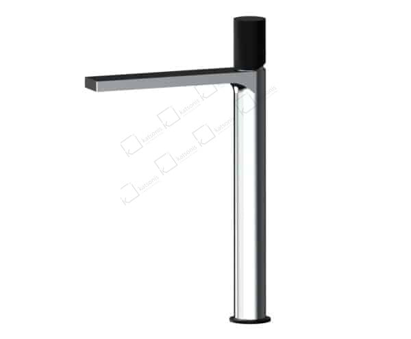 Μπαταρία Μπάνιου AQG TUBE χρώμιο/μαύρο ματ (01TUB130NC) - Image 1