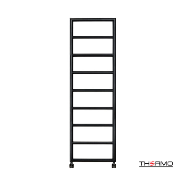 Θερμαινόμενη πετσετοκρεμάστρα inox tempo 150x50 silk black - Image 1