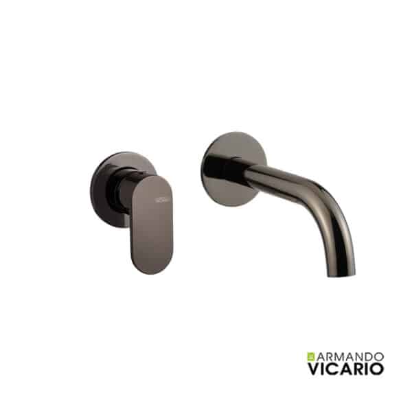 Μπαταρία νιπτήρα ήρος τοίχου slim vicario black chrome - Image 1