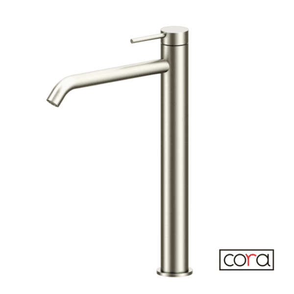 Μπαταρία νιπτήρα ήρος υψηλη και βαλβίδα clic-clac cosmo brushed inox - Image 1