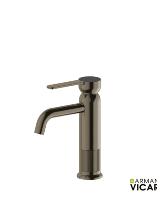 Μπαταρία νιπτήρα ήρα με βαλβίδα clic-clac lumiere vicario black brushed