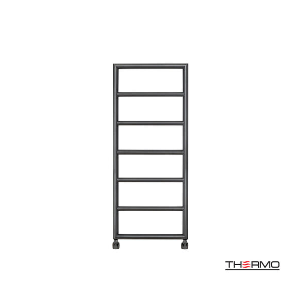 Θερμαινόμενη πετσετοκρεμάστρα inox tempo 120x50 black brushed pvd - Image 1