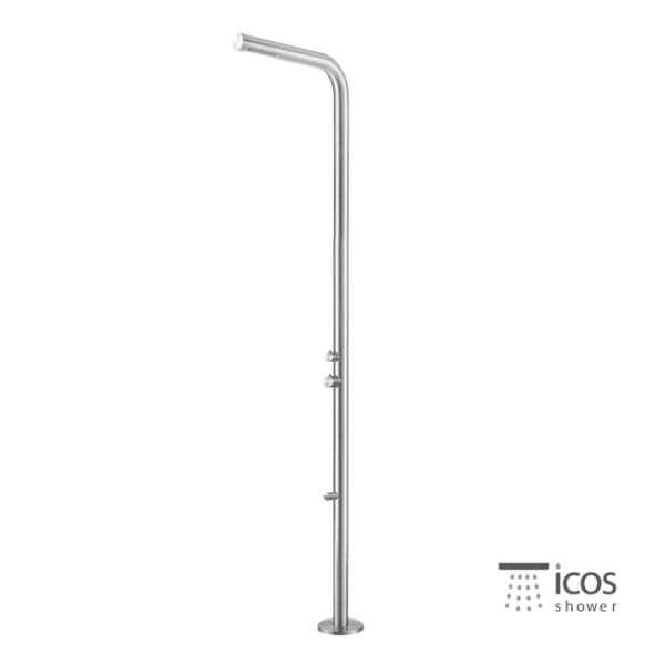 Στηλη ντουζ dona με μικτη icos επιδαπεδια υψος 220 εκ Inox - Image 1
