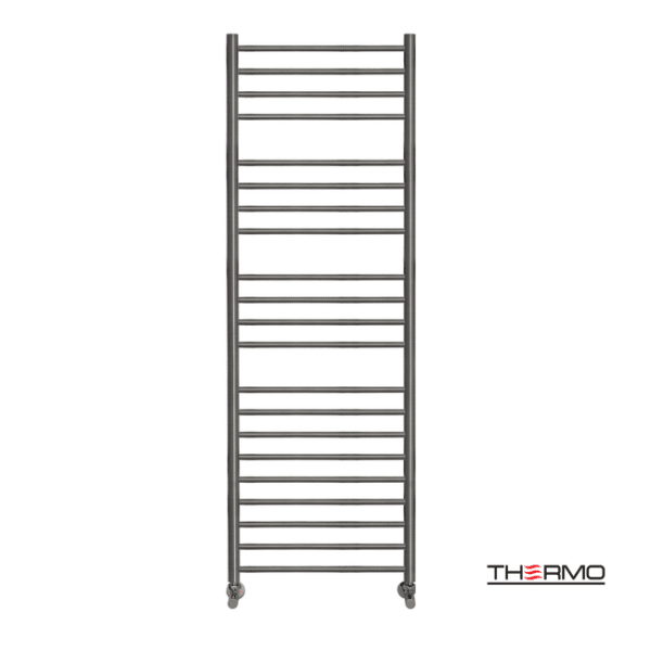 Θερμαινόμενη πετσετοκρεμάστρα inox bellavia 150x50 black brushed pvd - Image 1