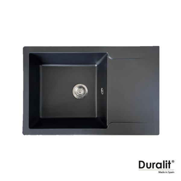 Νεροχυτης συνθετικος 79x50 duralit graphite - Image 1