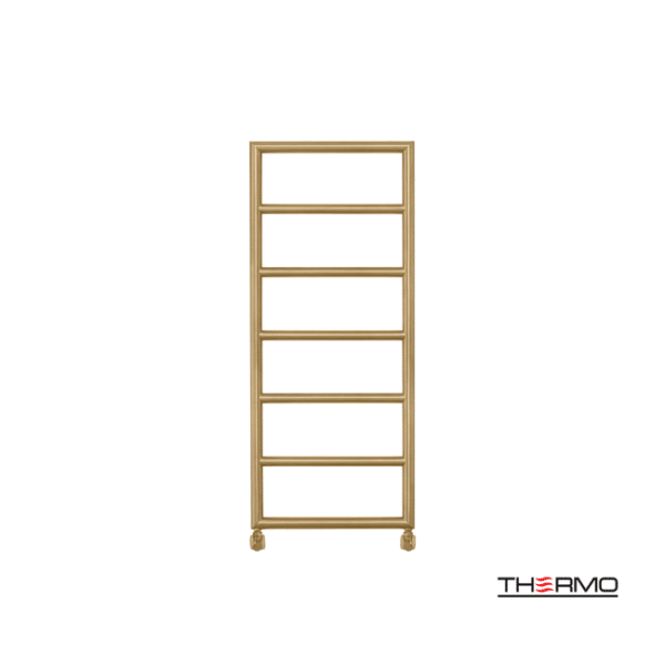 Θερμαινόμενη πετσετοκρεμάστρα inox tempo 120x50 brbrass(gold) pvd - Image 1