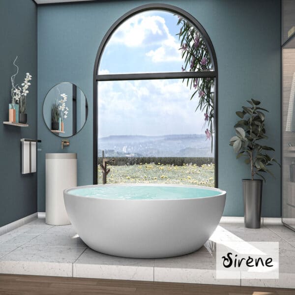 Cusco μπανιερα freestd φ153 sirene white matt - Image 1