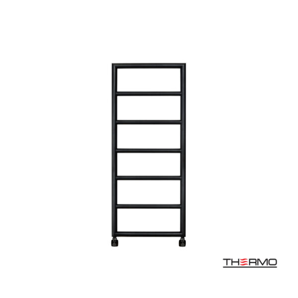 Θερμαινόμενη πετσετοκρεμάστρα inox tempo 120x50 silk black - Image 1