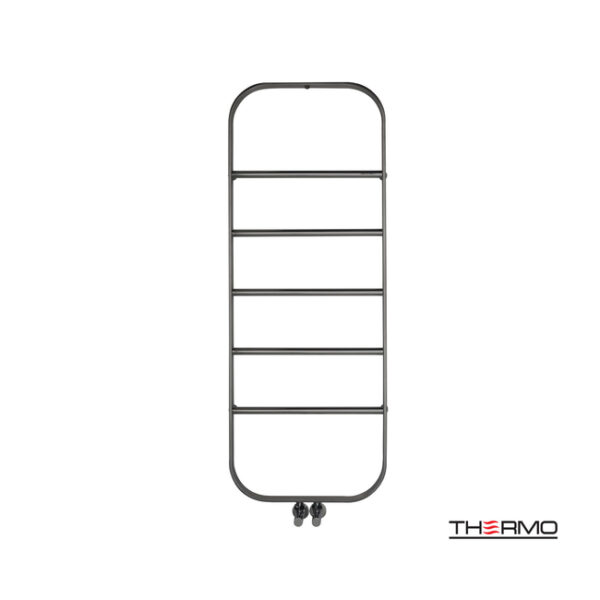Θερμαινόμενη πετσετοκρεμάστρα inox spark 120x45 black brushed pvd - Image 1
