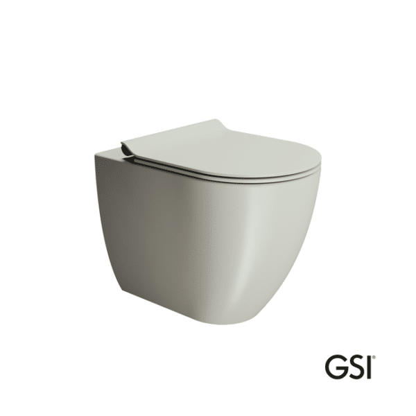 Κομπλέ λεκάνη υποκαθήμενη pura/55 swirlflush με κάλυμμα ms86sc super-slim s/c gsi cenere - Image 1