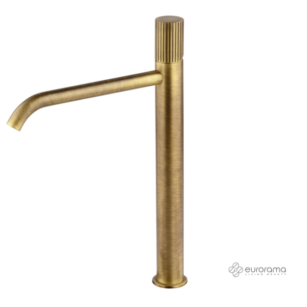 Μπαταρία νιπτήρα ήρος υψηλή με βαλβίδα clic-clac oso eurorama bronze brushed - Image 1