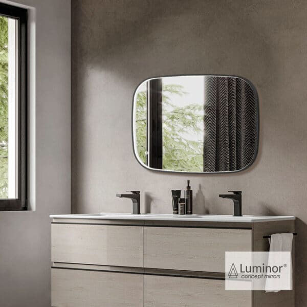 Καθρέπτης fiz 60x80 luminor black brushed - Image 1