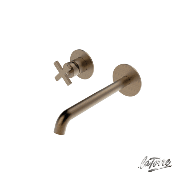 Μπαταρία νιπτήρα ήρος τοίχου elle cross la torre antique brass - Image 1