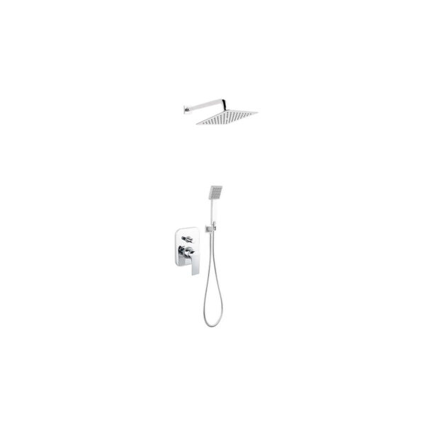 Σετ μπαταρίας εντοιχισμού ντους ALGEO SQUARE BAQ7P-SET1-S FERRO - Image 1