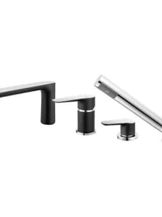 Μπαταρία λουτρού επικαθήμενη Black/Chrome ADORE BDR11ABLC FERRO