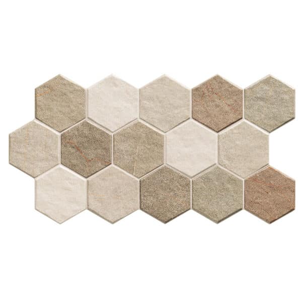 Πλακάκι HEX Stonehenge Earth KARAG 26,5x51cm - Image 1