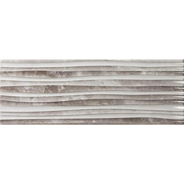 Πλακάκι LOUVRE Décor Gris Wave Rlv KARAG 25x70cm - Image 1