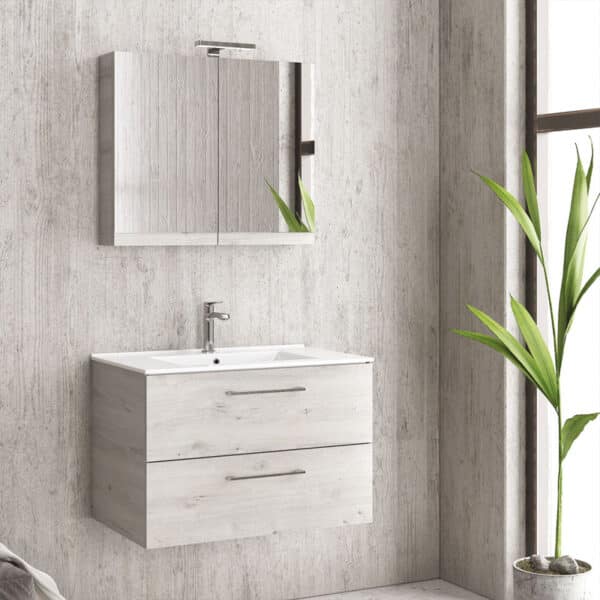 Βάση με δύο συρτάρια Ice Oak 8902 NEW ELSA 60 KARAG 59x45x48cm - Image 1