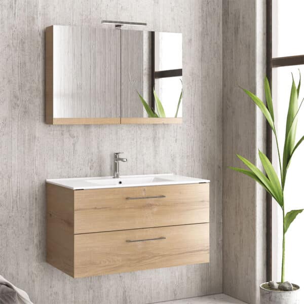 Βάση με δύο συρτάρια Elvezia 8502 NEW ELSA 90 KARAG 89x45x48cm - Image 1