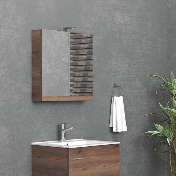 Καθρέπτης ανοιγόμενος Brown 8702 Collection:NEW KARAG 60x13x60cm - Image 1