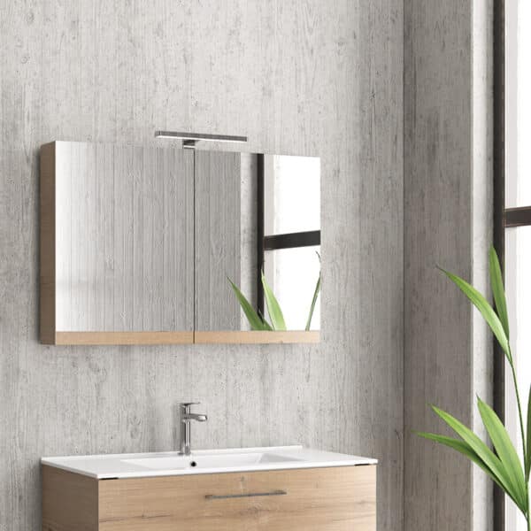 Καθρέπτης ανοιγόμενος με δύο πόρτες Elvezia 8502 Collection:NEW KARAG 90x13x60cm - Image 1