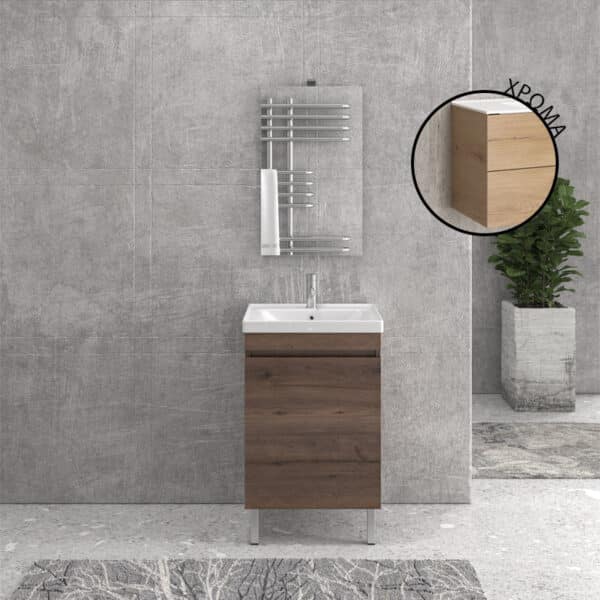 Βάση με ανοιγόμενη πόρτα Elvezia 8502 NEW SAVA 55 KARAG 51,5x44x63cm - Image 1