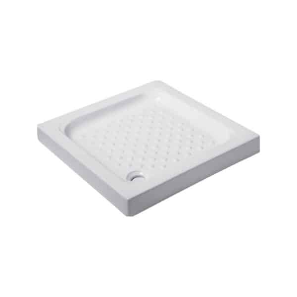 Ντουζιέρα τετράγωνη πορσελάνης PORCELAIN KARAG 80x80x9cm - Image 1