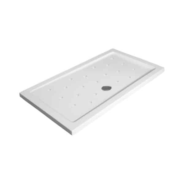 Ντουζιέρα ορθογώνια πορσελάνης PORCELAIN FLAT KARAG 80x100x6,5cm - Image 1