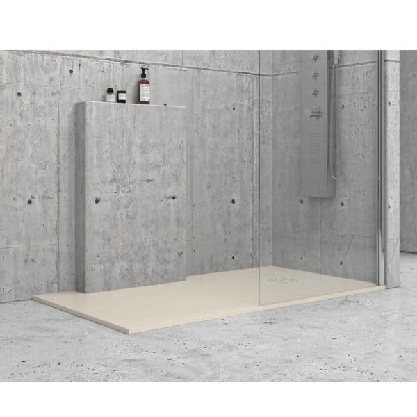 Ντουζιέρα ορθογώνια υψηλής αντοχής PIETRA Cream KARAG 80x180x2,5cm - Image 1