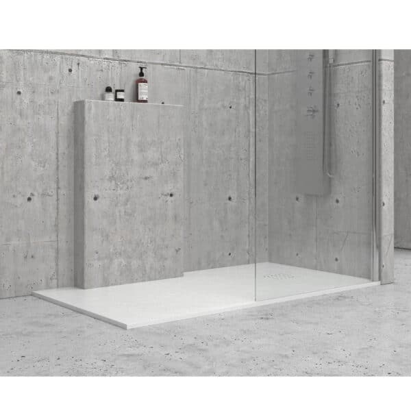 Ντουζιέρα τετράγωνη υψηλής αντοχής PIETRA Bianco KARAG 90x90x2,5cm - Image 1