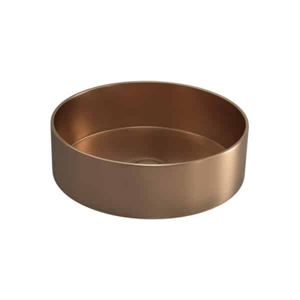 Νιπτήρας επικαθήμενος με βαλβίδα VENUS Rose Gold KARAG Ø38x11cm - Image 1