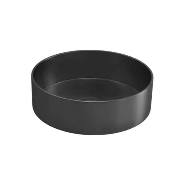 Νιπτήρας επικαθήμενος με βαλβίδα VENUS Gun Metal KARAG Ø38x11cm - Image 1
