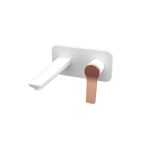 Μπαταρία νιπτήρος εντοιχισμού ANDARE Bianco Rose Gold WNW148073PH-RG KARAG - Image 1