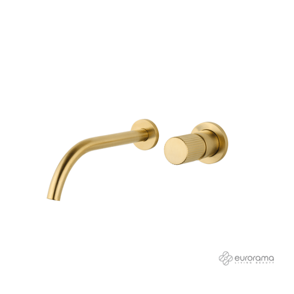Μπαταρία νιπτήρα ηρος τοίχου oso eurorama brushed gold - Image 1