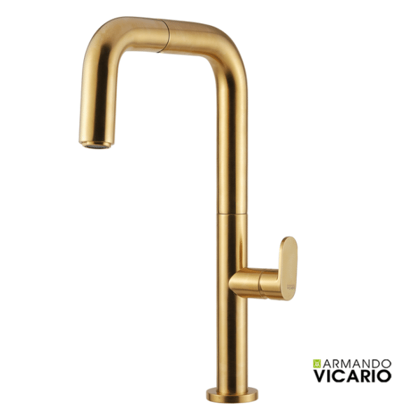 Μπαταρία νεροχύτη eva vicario brushed gold - Image 1