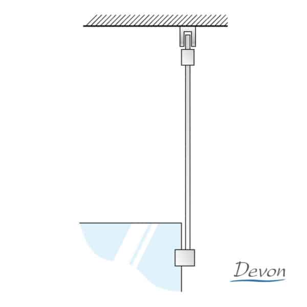 Βραχίονας οροφής 100εκ Iwis pvd inox - Image 1