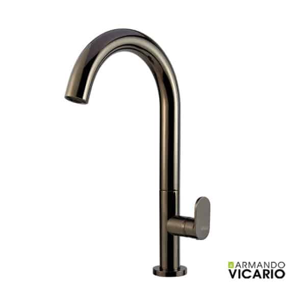Μπαταρία νιπτήρα Υψηλή slim vicario black chrome - Image 1