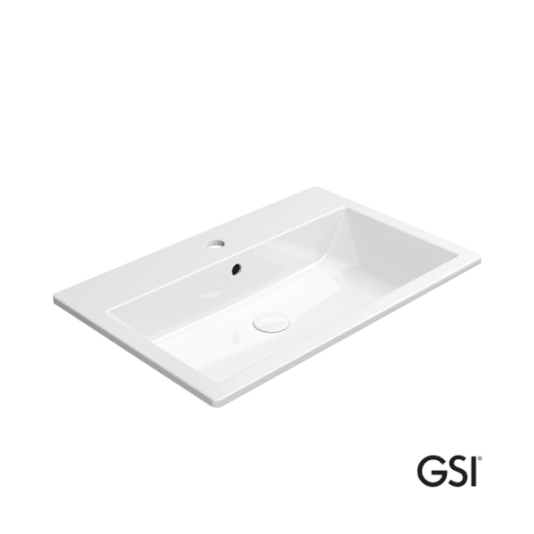 Νιπτήρας kube-x 70x46 (1 οπή) gsi white - Image 1
