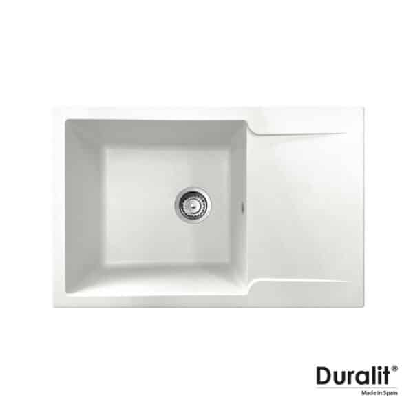 Νεροχυτης συνθετικος 79x50 duralit white - Image 1